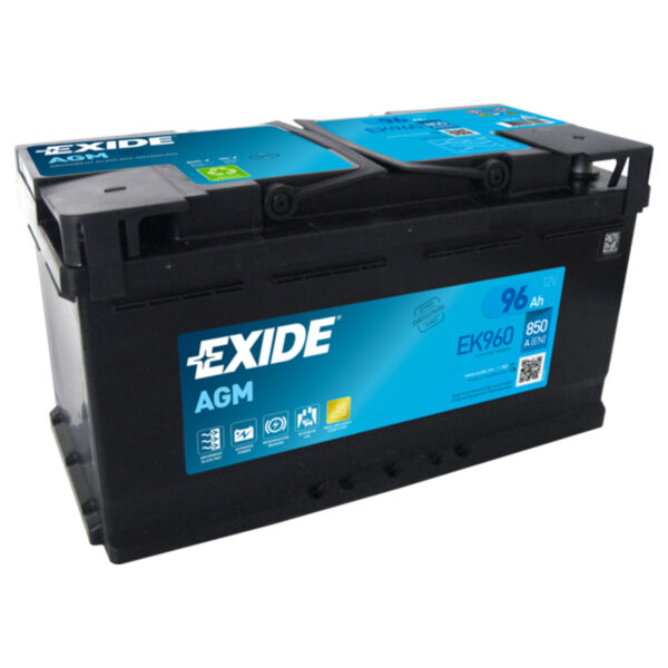 EXIDE AGM Start-Stop Akumulator 12V 96 Ah 850A (EK960) desno+