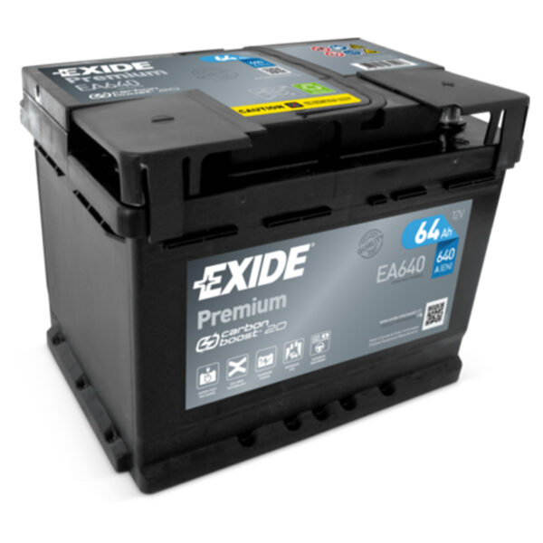 EXIDE Premium Akumulator 12V 64Ah 640A (EA640) desno+