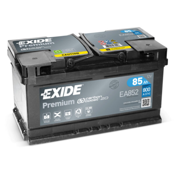 EXIDE Premium Akumulator 12V 85Ah 800A (EA852) desno+