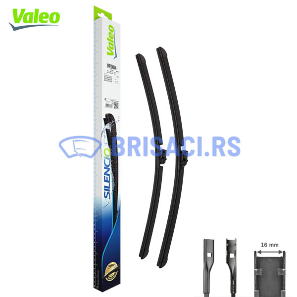 Valeo Silencio Flat (577834) - Set Prednjih Brisača (2kom), Dimenzije: 700mm & 450mm