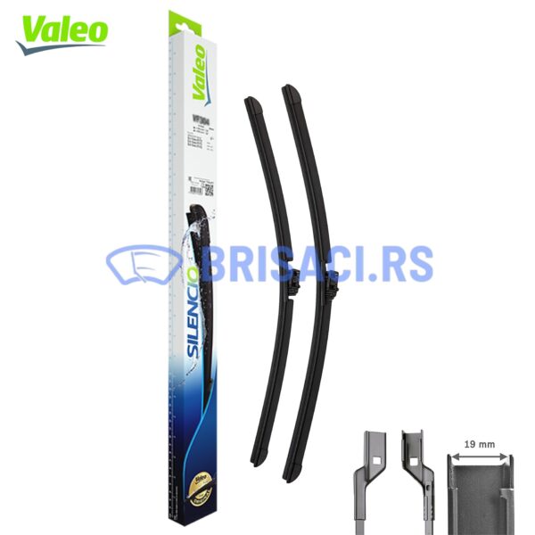Valeo Silencio Flat (574394) - Set Prednjih Brisača (2kom), Dimenzije: 600mm & 350mm